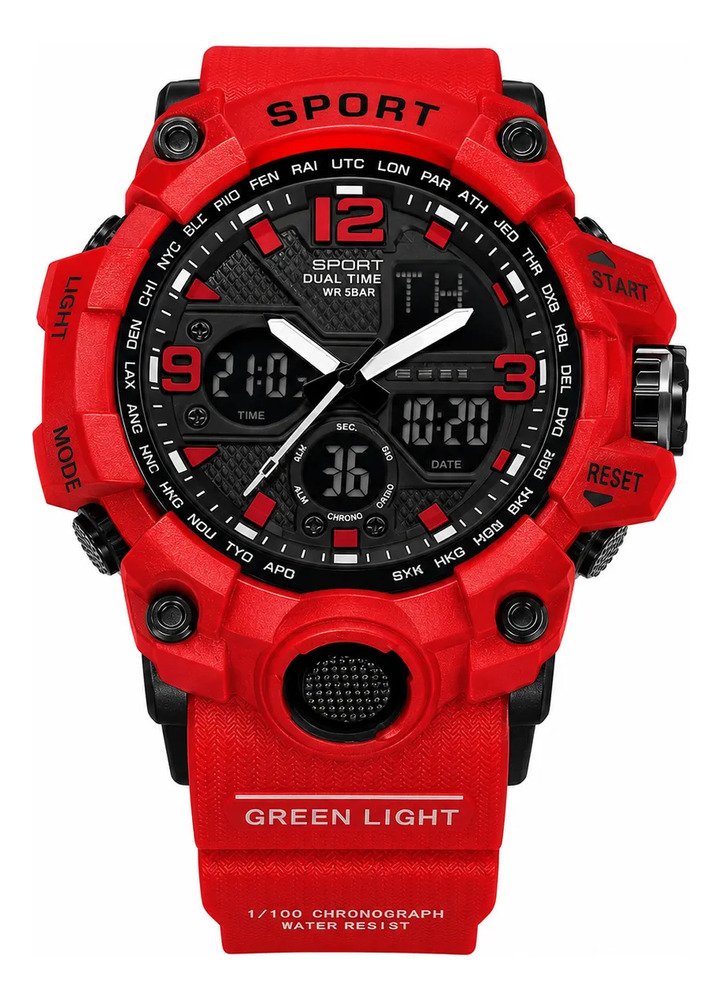 Reloj Deportivo Hombre Analógico Digital Led Multifunción - Image 6