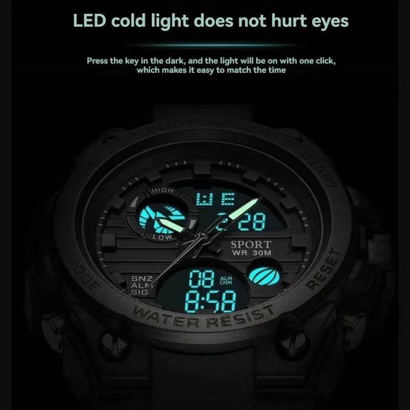 Reloj Deportivo Digital Hombre Cuarzo Resistente A Golpes - Image 5