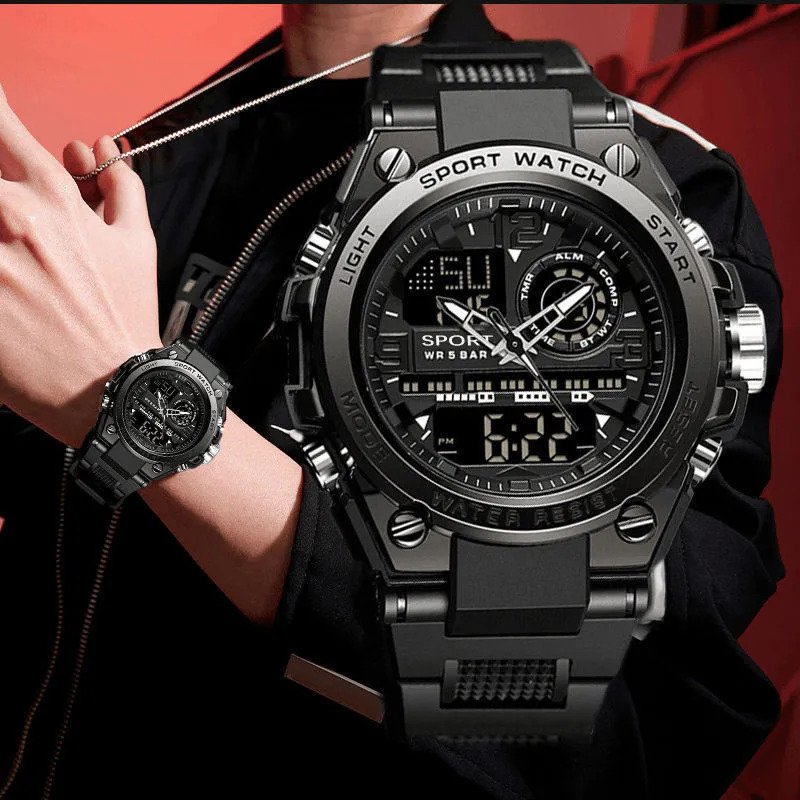 Reloj Deportivo Digital Hombre Cuarzo Resistente A Golpes