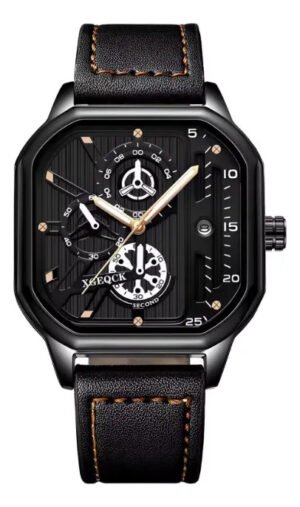 Reloj X-geqck Hombre Cronógrafo Cuero Cuarzo Luminoso