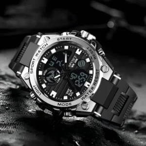 Reloj Deportivo Hombre Analógico Digital Led Antigolpes